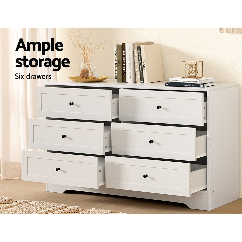 Leif 6 Chest of Drawers - White