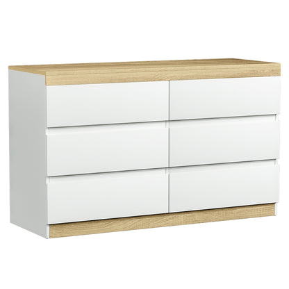 Lior 6 Chest of Drawers Cabinet Dresser Table Tallboy - White