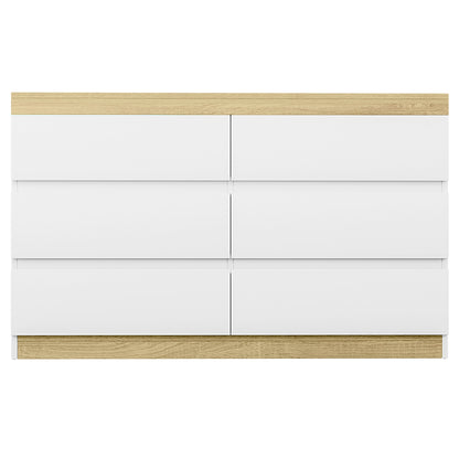 Lior 6 Chest of Drawers Cabinet Dresser Table Tallboy - White