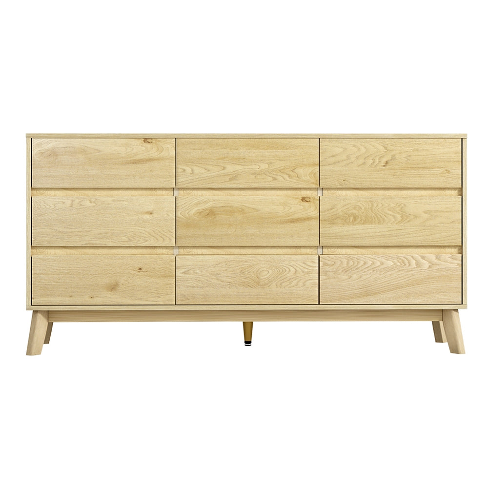 Xavi 9 Chest of Drawers Tallboy Cabinet - Pine