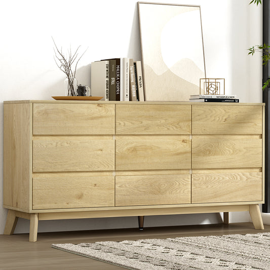 Xavi 9 Chest of Drawers Tallboy Cabinet - Pine