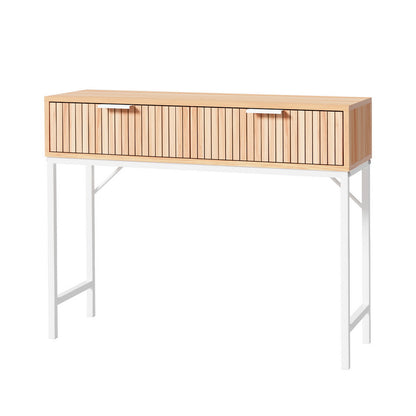 Console Table 2 Drawers 92CM - Pine