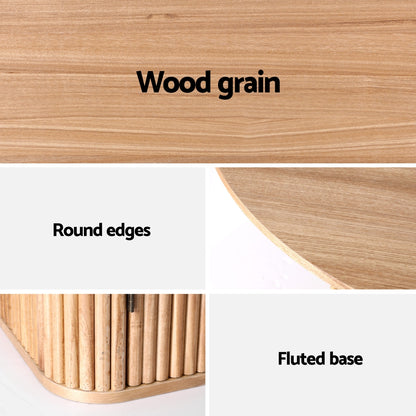 1M Dining Table with Storage Base - Pine