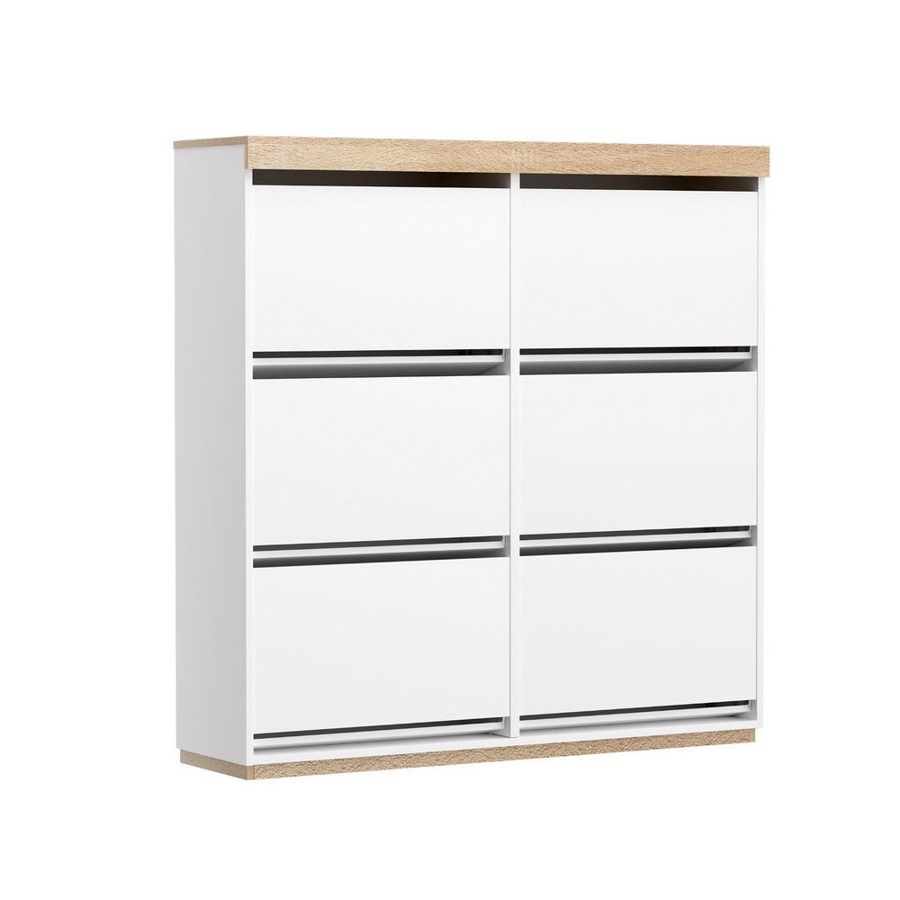 Shoe Rack Cabinet 3-Tier 45 Pairs - White