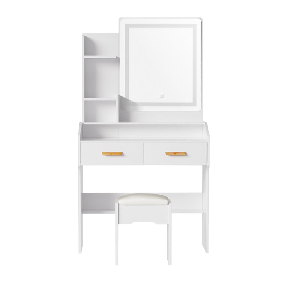 Doris LED Dressing Table Set Stool - White