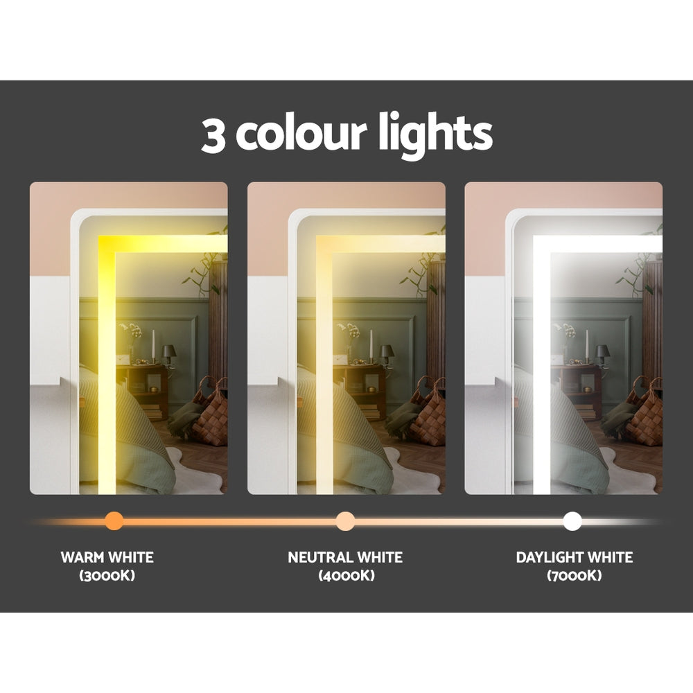 Doris LED Dressing Table Set Stool - White