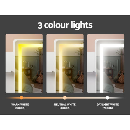 Doris LED Dressing Table Set Stool - White