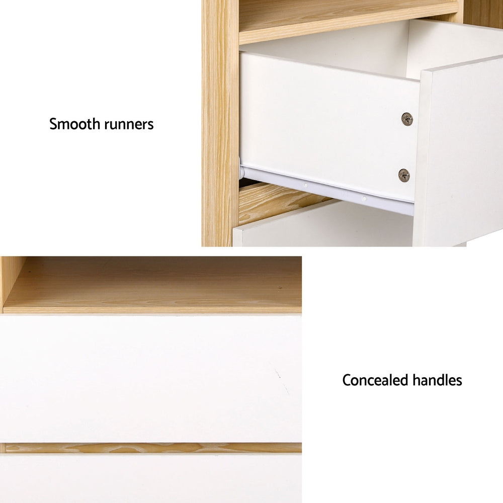 Computer Desk Office Study Desks Table Bookshelf Drawer - Oak