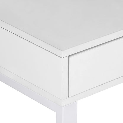 Computer Desk Office Study Desks Table Drawer Bookshelf - White