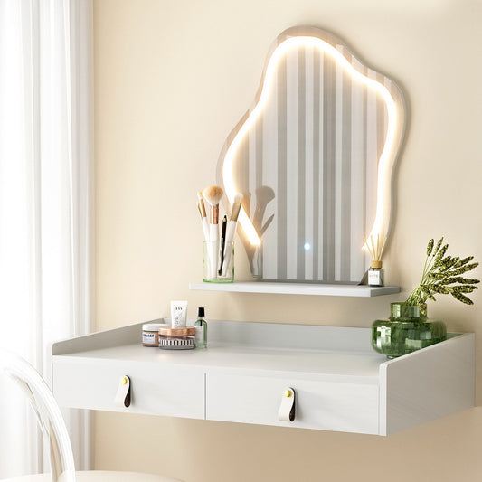 Daphne Dressing Table Floating LED - White