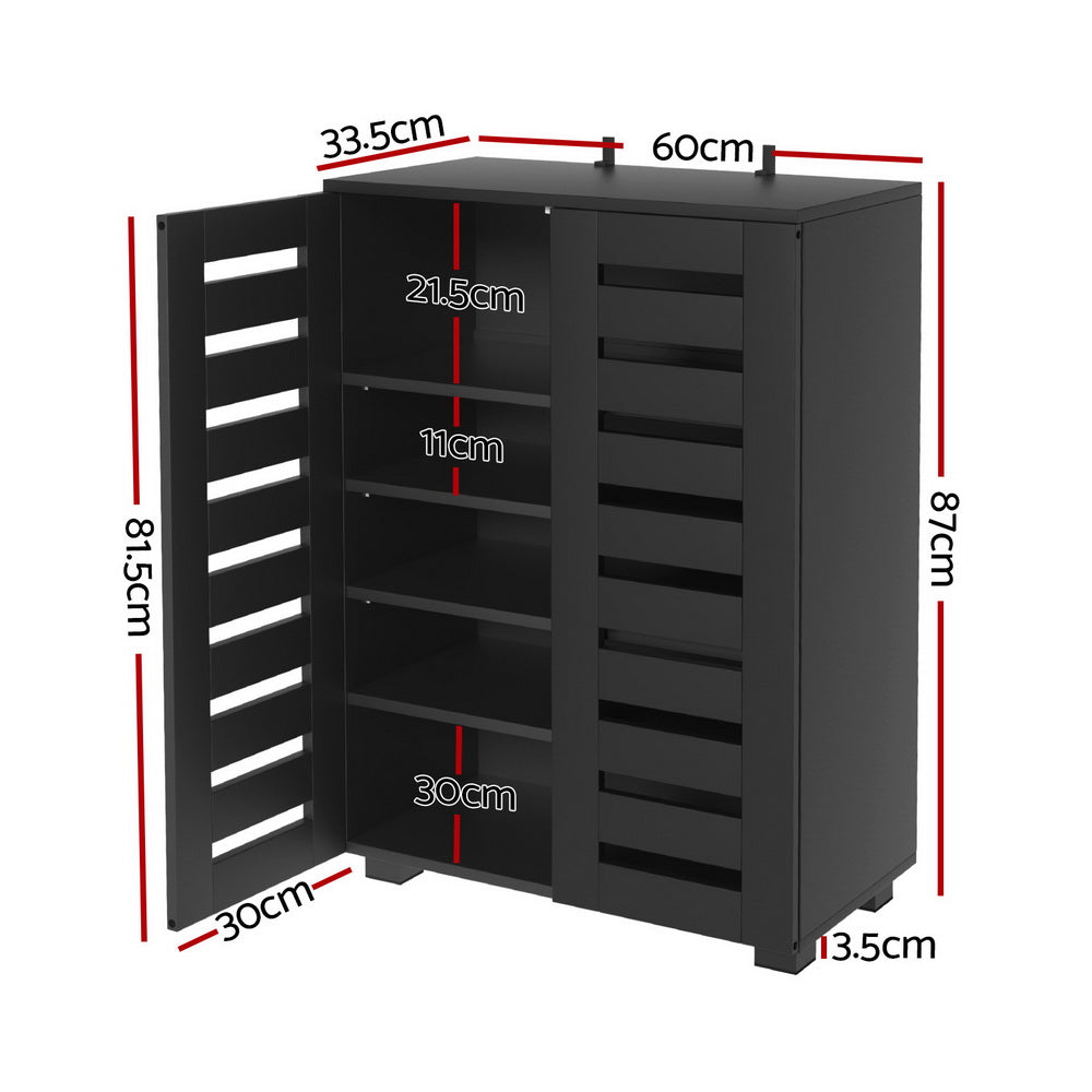Alster Shoe Rack Storage Cabinet 20 Pairs 5-tier - Black