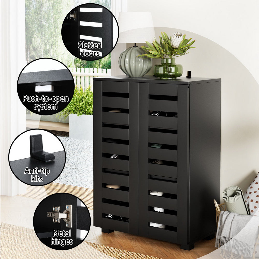 Alster Shoe Rack Storage Cabinet 20 Pairs 5-tier - Black