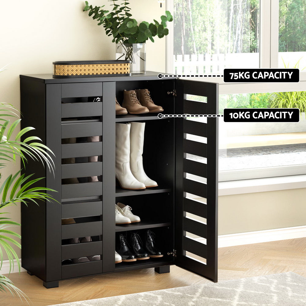 Alster Shoe Rack Storage Cabinet 20 Pairs 5-tier - Black