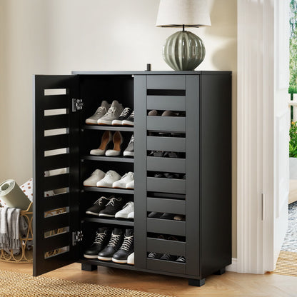 Alster Shoe Rack Storage Cabinet 20 Pairs 5-tier - Black