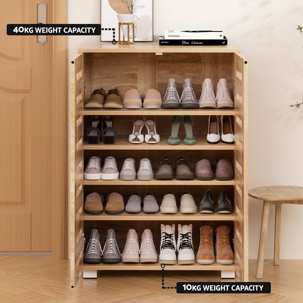 Alster Shoe Rack Cabinet 20 Pairs 5-tier - Wood