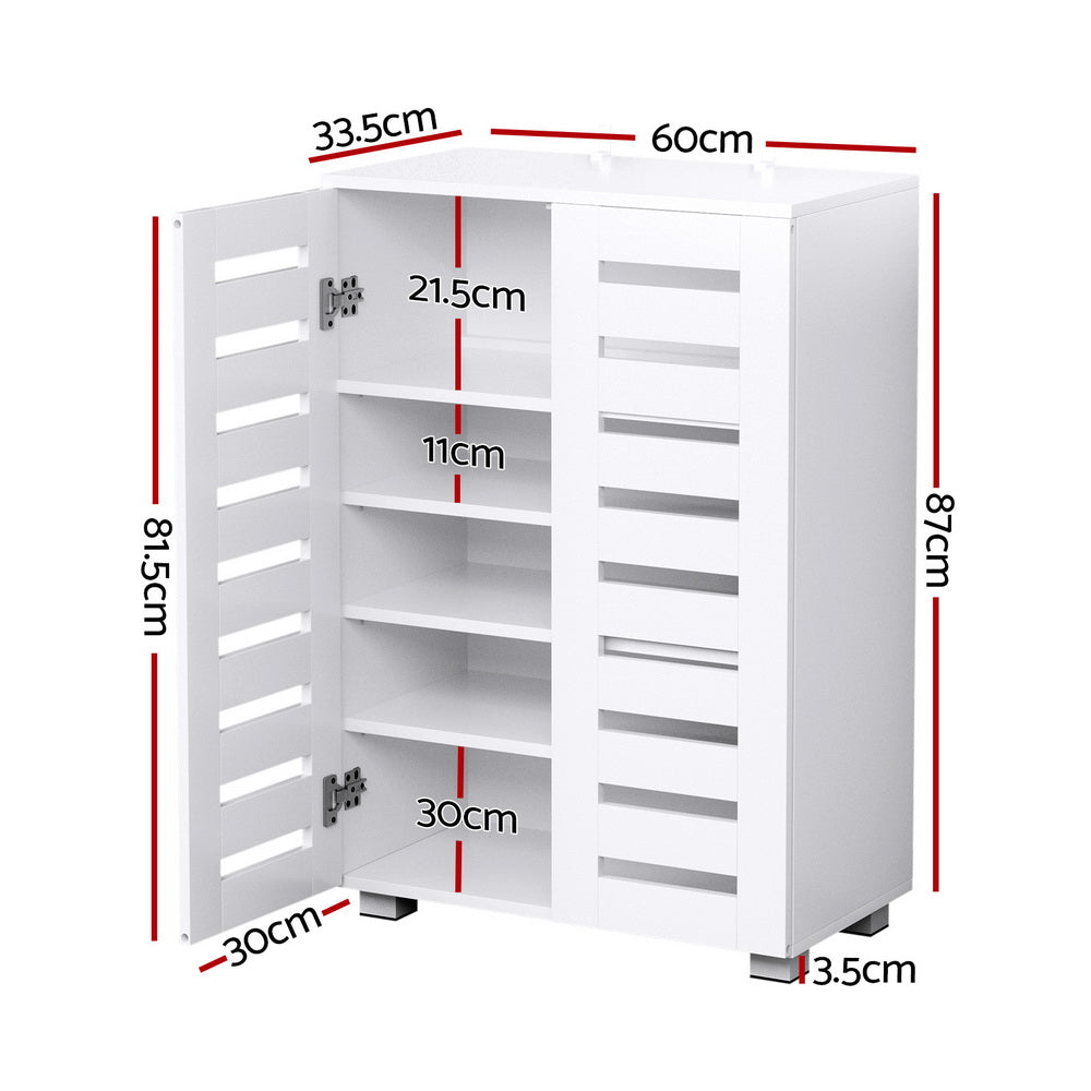 Alster Shoe Rack Storage Cabinet 20 Pairs 5-tier - White