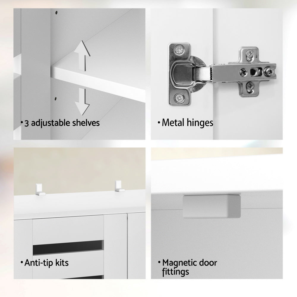 Alster Shoe Rack Storage Cabinet 20 Pairs 5-tier - White