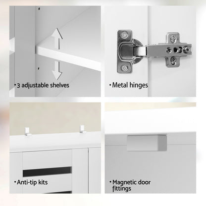 Alster Shoe Rack Storage Cabinet 20 Pairs 5-tier - White