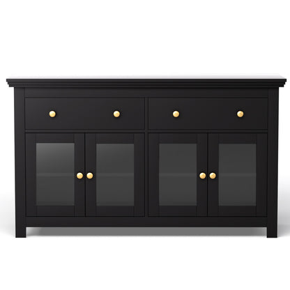 Buffet Sideboard Storage Cabinet - Black