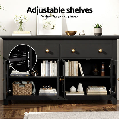Buffet Sideboard Storage Cabinet - Black