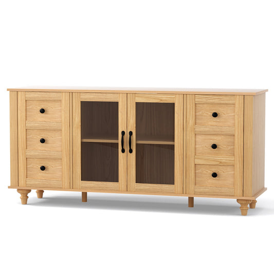 Multi-Style Buffet Sideboard Storage Cabinet - Pine