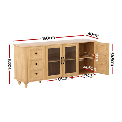 Multi-Style Buffet Sideboard Storage Cabinet - Pine