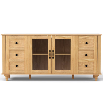 Multi-Style Buffet Sideboard Storage Cabinet - Pine