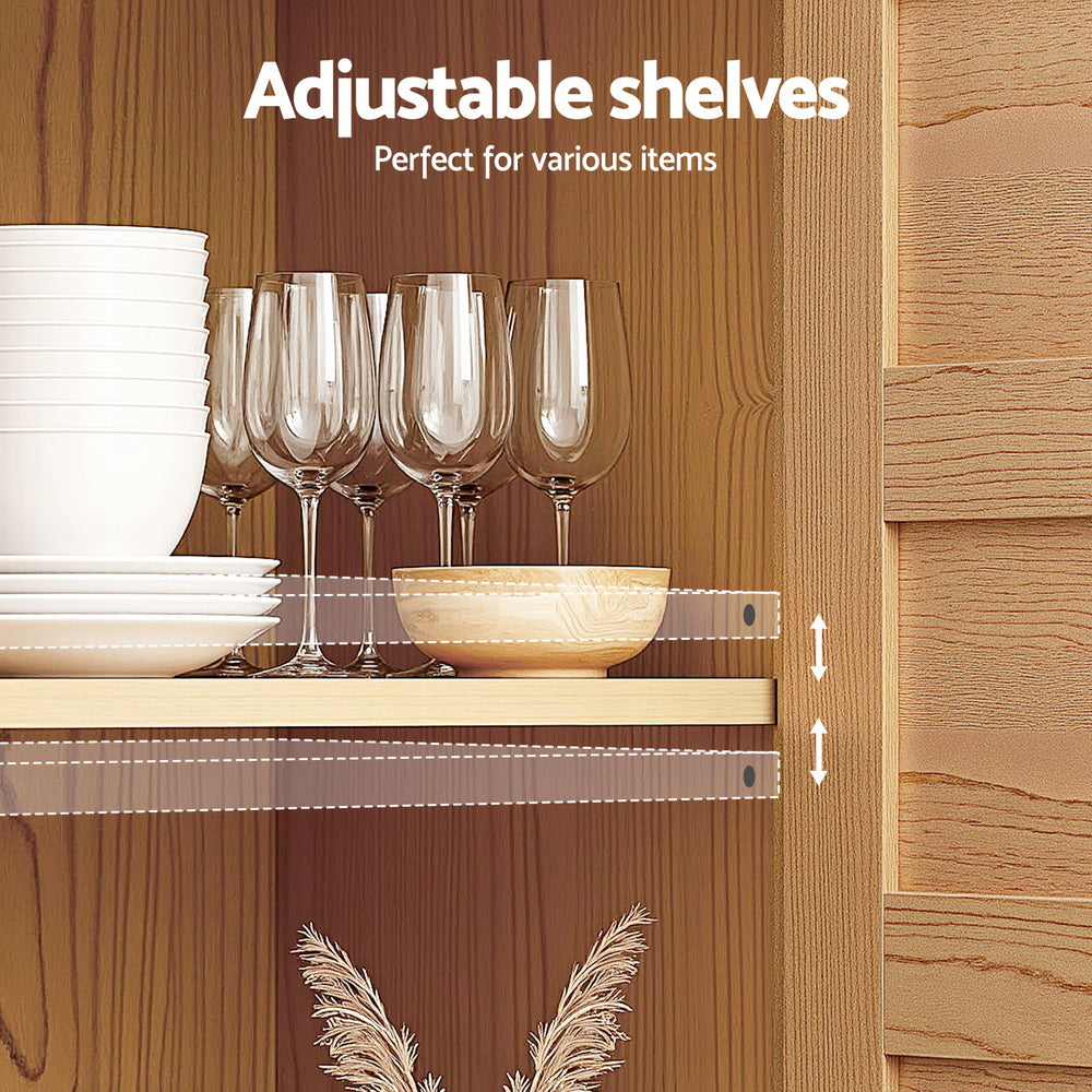 Multi-Style Buffet Sideboard Storage Cabinet - Pine