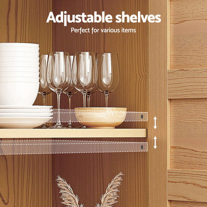 Multi-Style Buffet Sideboard Storage Cabinet - Pine