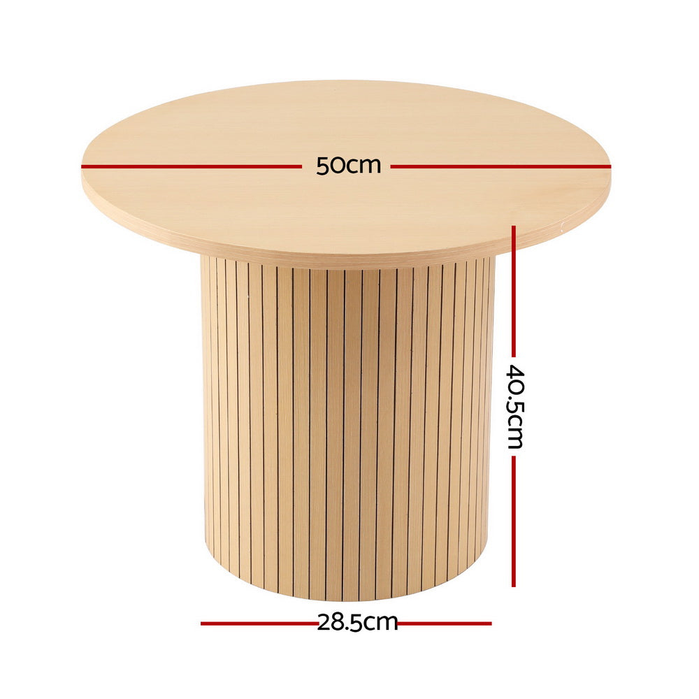 Round Fluted Coffee Table