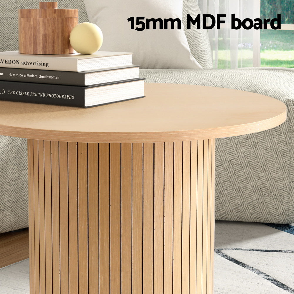 Round Fluted Coffee Table