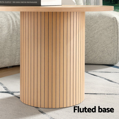 Round Fluted Coffee Table