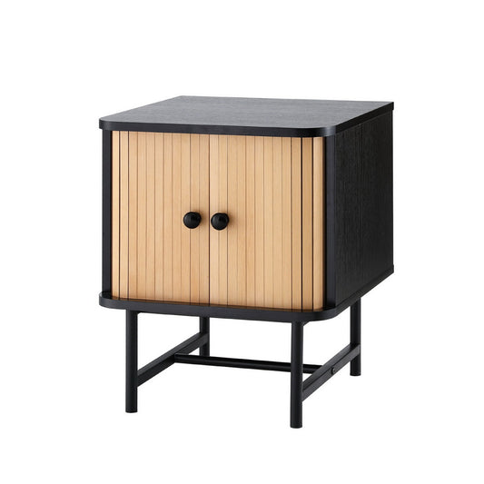 Boris Bedside Table with Sliding Doors