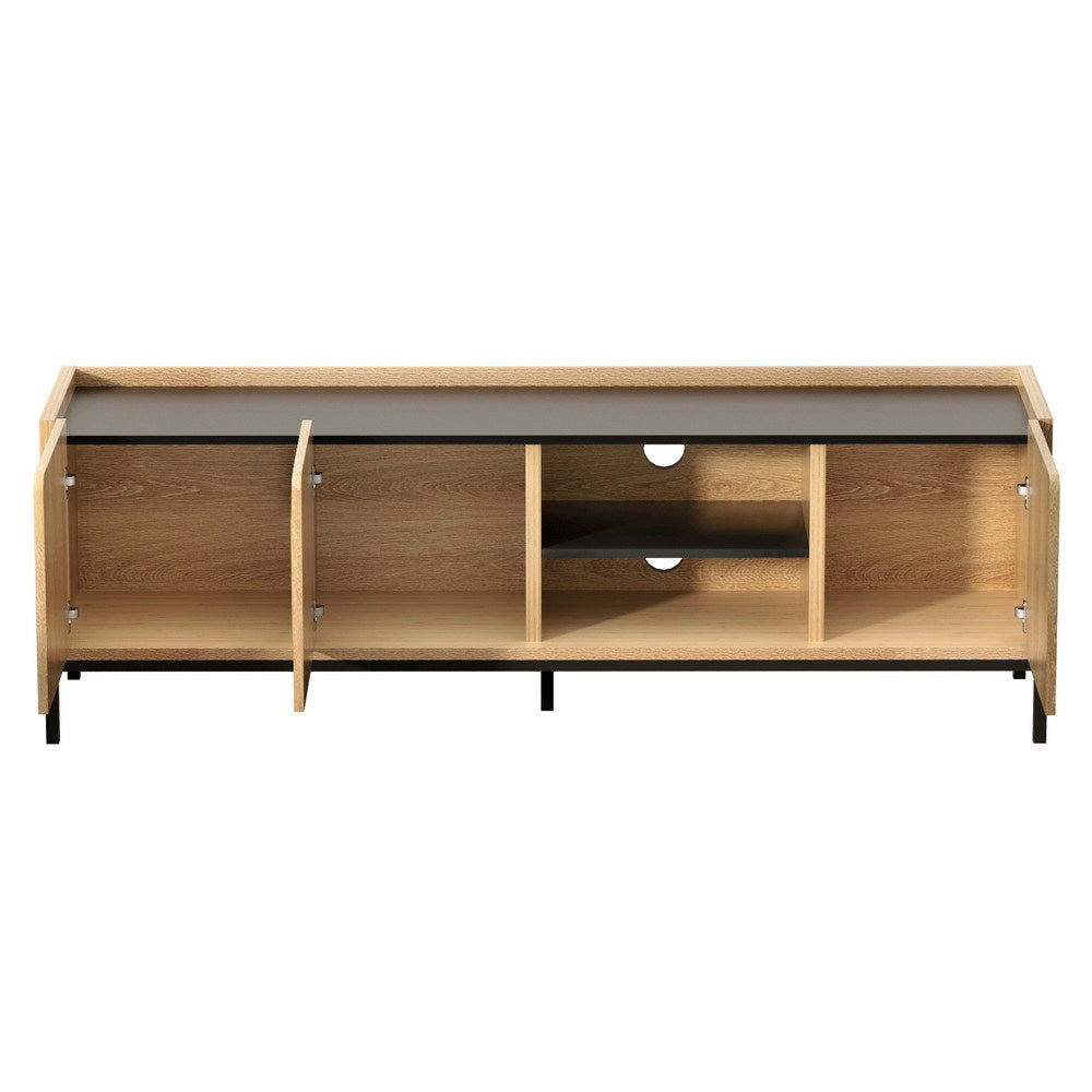 TV Unit Entertainment Unit Storage Cabinet Shelf 160cm - Pine