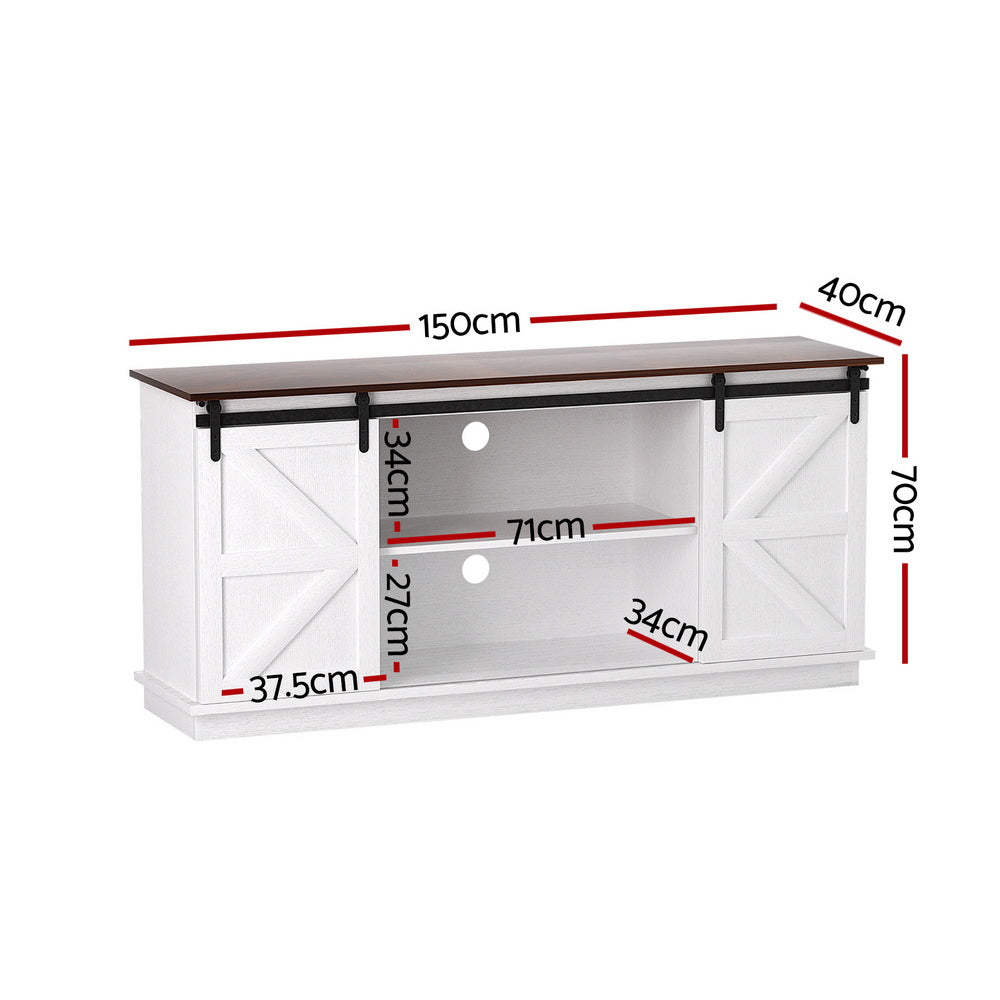 Rustic Barn Buffet Sideboard Storage - White