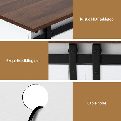 Rustic Barn Buffet Sideboard Storage - White