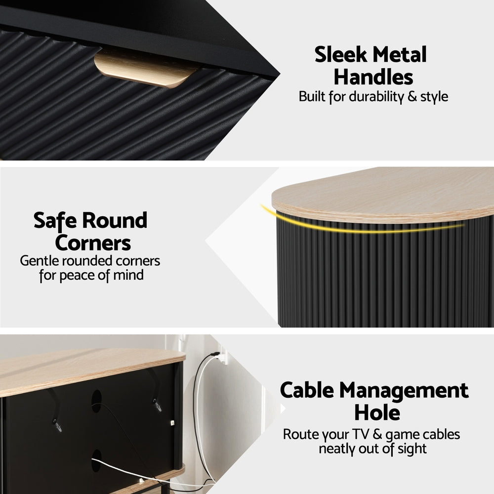 TV Unit Entertainment Unit - Black Pine