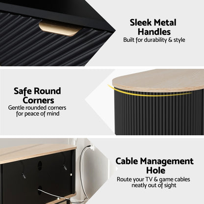 TV Unit Entertainment Unit - Black Pine