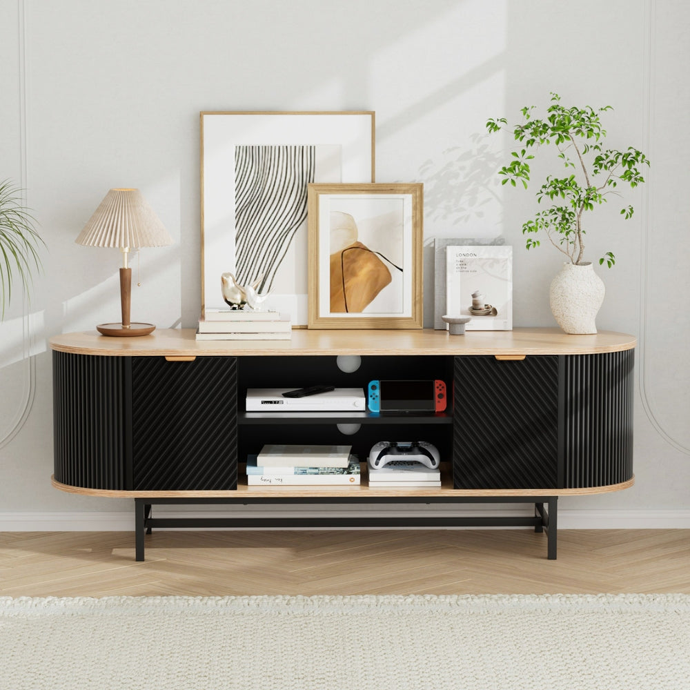 TV Unit Entertainment Unit - Black Pine