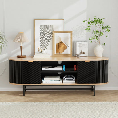 TV Unit Entertainment Unit - Black Pine