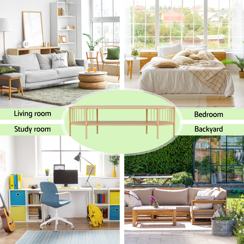 TV Unit Entertainment Unit Storage Shelf 148cm - Pine