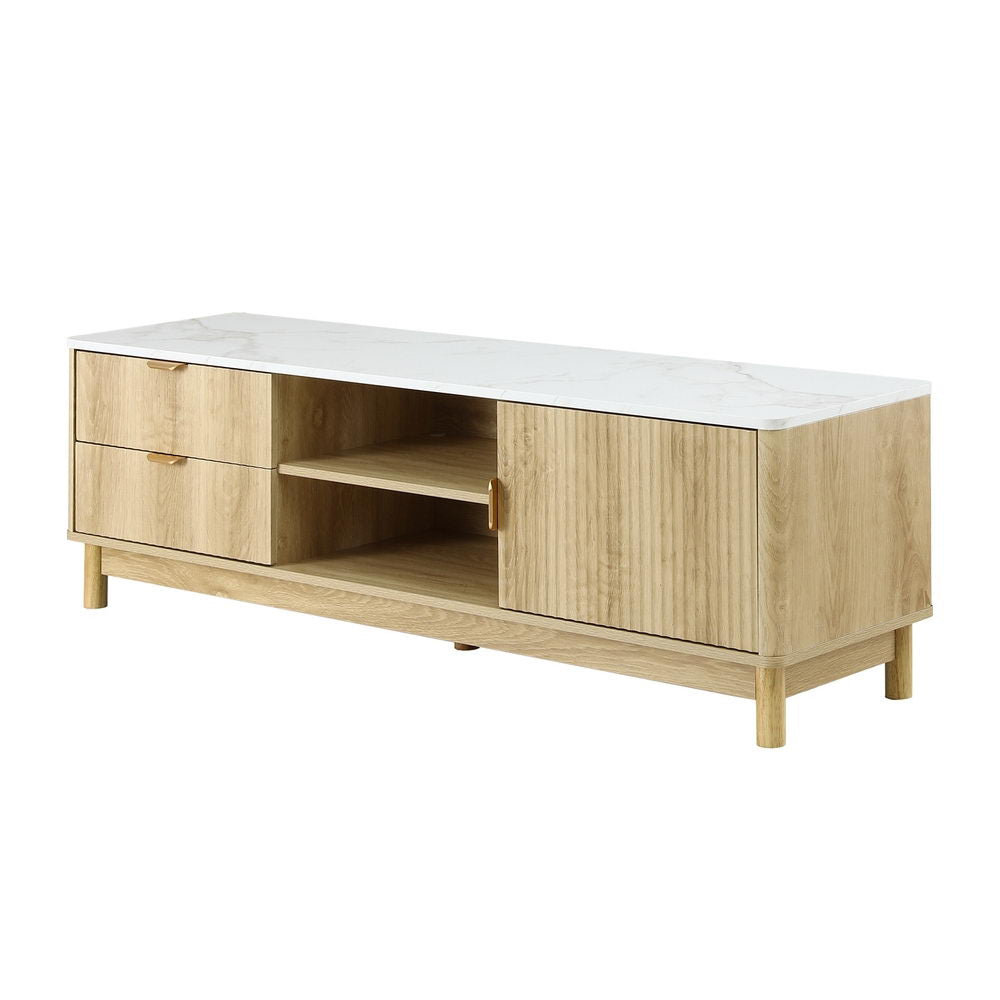 TV Unit Entertainment Unit Storage Drawer Shelf 150cm - Pine
