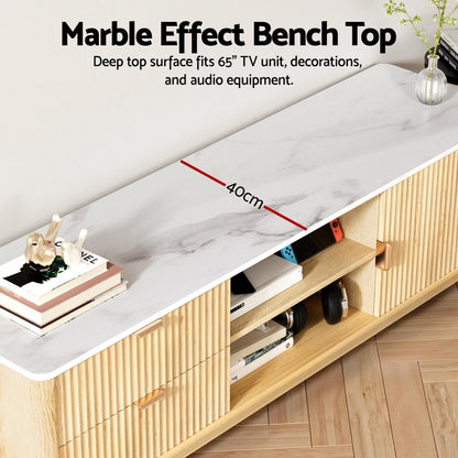 TV Unit Entertainment Unit Storage Drawer Shelf 150cm - Pine