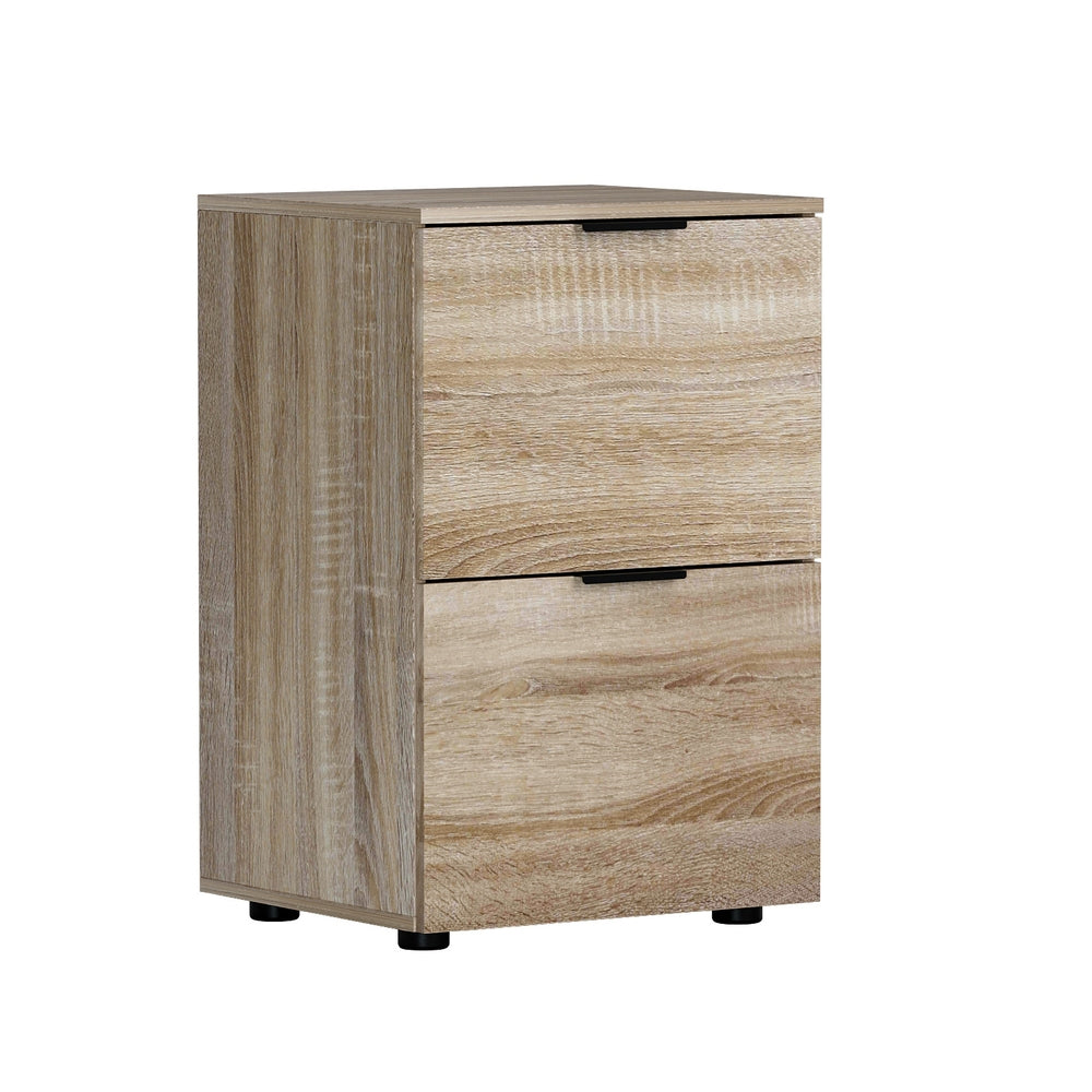 2 Drawer Filing Cabinet - Oak