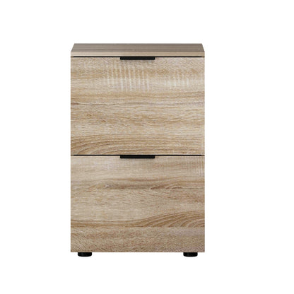 2 Drawer Filing Cabinet - Oak