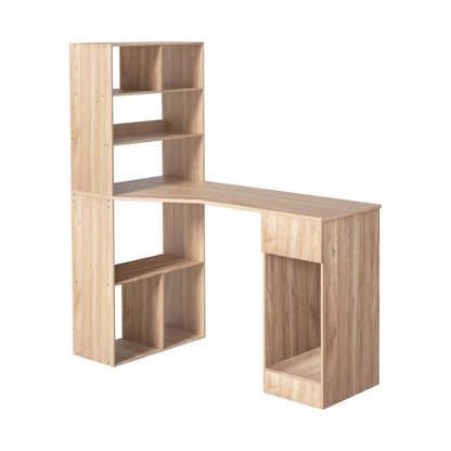 Computer Desk Bookshelf Drawer Cabinet 120CM - Oak