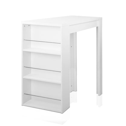 Bar Table 3-tier Storage Shelves - White