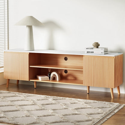 TV Cabinet Entertainment Unit Stand 180CM - Pine White