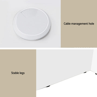 Corner Computer Desk Shelves Stand L-shape - White