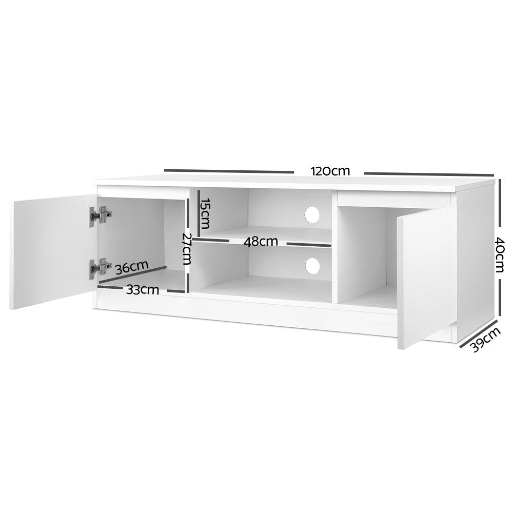 Anita TV Cabinet Entertainment Unit 120cm - White